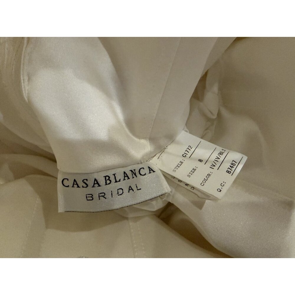 Casablanca Bridal Wedding Dress Whimsical Wonder IVORY Gown C1772 WOMEN 8 NEW - Picture 12 of 13